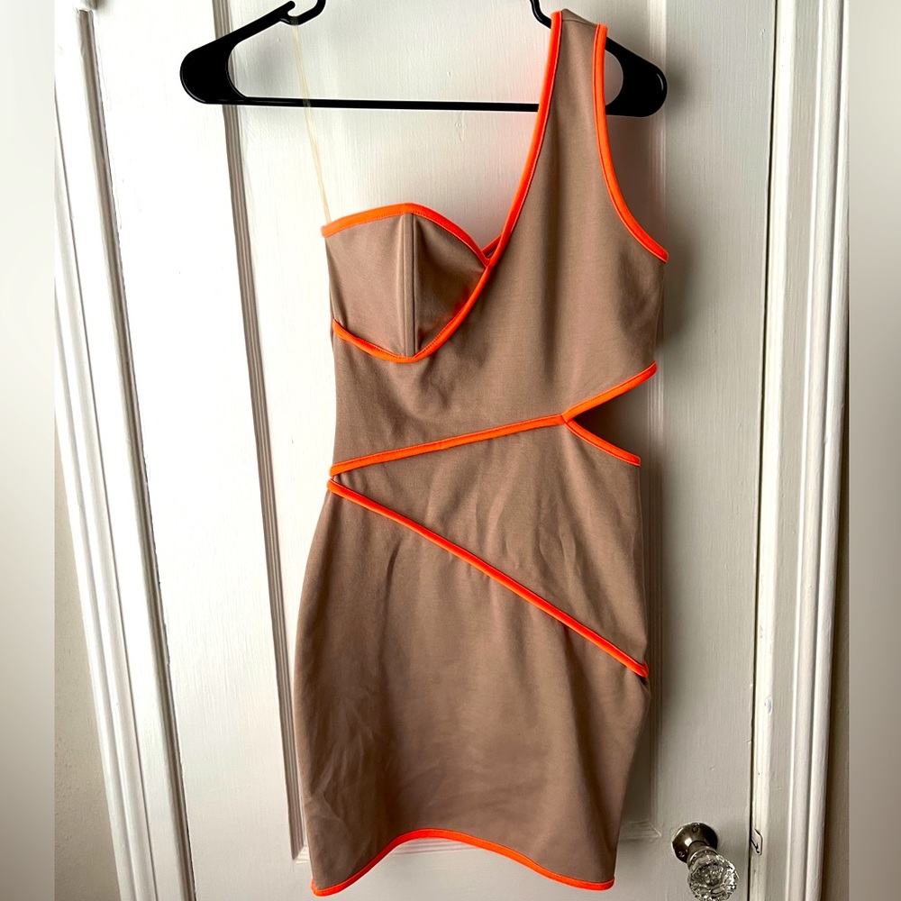 Solemio One Shoulder Bustier Dress
